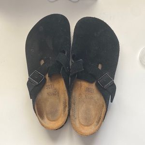 Black Boston Birkenstocks 39